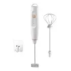 Milk Frother Mixer Rechargeable Handheld for Coffee with 2 Whisks,USB4540