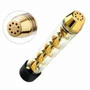 ROLLO 7-Pipe Twist Glass Blunt Pipe Gold Smokiing Tobbaccco 10cm Tubes Filter