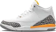 [Jordan] Kid's Shoes Nike Air 3 Retro Laser Orange (PS) 441141-108, White/Laser Orange-cement Grey, 1.5 Little Kid