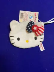 Hello Kitty Sanrio Team USA Olympic Plush Wristlet Coin Purse Wallet New