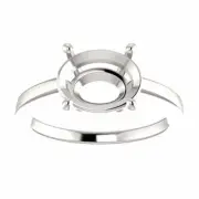 Sterling Silver Oval Cut Solitaire Ring Setting Modern Style Ring Mounting