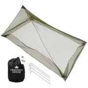 Outdoor Mosquito Net — Mosquito Netting for Camping & Bed; Army Green Bug Net...