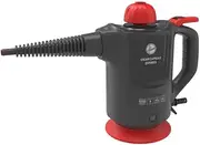 [Hoover] SGE1000 Steam Cleaner, Dry Steam for Textiles, Wet Steam for Hard Surfaces, Extensive Accessories, 1000 W, 4 Bar, Tank 0.37 L, 20 Min, 5 m Cable, Red, Titanium and Red