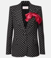 [Valentino] Valentino Polka-dot blazer AU 4 black
