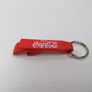 Coca-Cola Bottle Can Opener Keychain Red Plastic