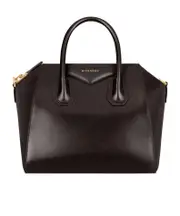 Small Antigona bag in Box leather One size chocolate