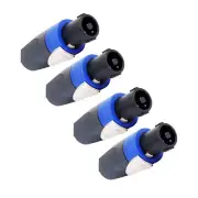 4Pcs NL4FC Speaker 4 Pole Cable Plug Connectors for Audio Speaker Replacement