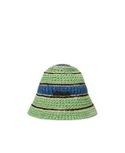 Stella McCartney Colour-Block Crochet Hat 56,57,58,59 Green
