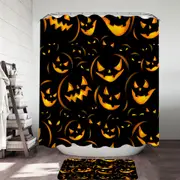 Halloween Scary Pumpkins Shower Curtain
