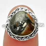 Natural Tabu Jasper 925 Sterling Silver Ring s.7 Jewelry R-1142