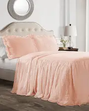 Lush Decor Fashions 3pc Ruffle Skirt Full Bedspread Set