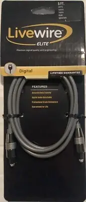 Livewire Elite Optical Data Cable Toslink 10 ft. Black NIB