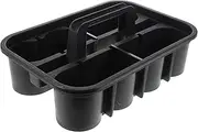 ULTECHNOVO Plastic Storage Cleaning Basket with Portable Handle Versatile Organizer for Car Cleaning Shower Kitchen Office Durable Thickened Plastic with Compartmentalized Design