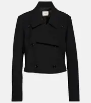 [Dorothee Schumacher] Dorothee Schumacher Striking Coolness cropped blazer AU 16 black