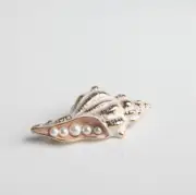 NIB NEW Napier sea shell pearl brooch Pin