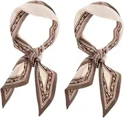 [WRITWAA] Elegant Lightweight Silk Scarf for Purse Hair Band Scarf Ladies Bag Handle Wrap