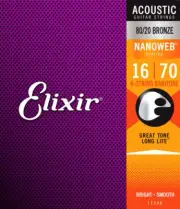 Elixir 11308 Nanoweb 80/20 Baritone 16-70 8 String