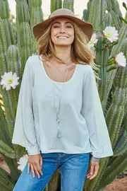 Mountain Crest Cross Back Top--BOHO-222