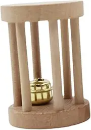 Natural Wood Pet Chew for Small Animals Exercise Bell Roller for Hamsters Parrots Squirrels Teeth Care Molar Small Interactive Play Health Benefits