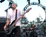 Nick Oliveri of Queens of the Stone Age, with Dave Grohl on drums,- Old Photo 1