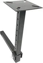 Mqetly Trailer Hitch Mount Vice Plate Height Adjustable Universal Black Bracket for Truck Stable High Strength