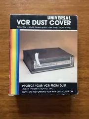 Vintage New In Box VCR VHS Player Dust Cover Faux Leather with See Through Front