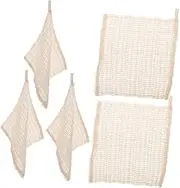 5Pcs Exfoliating Shower Towels Natural Bath Scrubbers for Skin Care Deep Clean Pores Back Scrubber Relax Muscles for Daily Use
