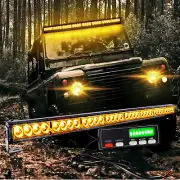 35" Amber LED Strobe Light Bar Rooftop Emergency Car Truck Flash Warning Lamp
