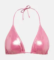 [Norma Kamali] Norma Kamali Metallic triangle bikini AU 14 pink