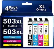 Ondula 503XL Ink Cartridges Multipack Compatible with Epson 503XL 503 XL Ink Cartridges for Epson Expression Home XP-5200 XP5200 Workforce WF-2960 WF2960 Printer (4-Pack)