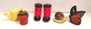 Garden Collection MINI Salt And Pepper Shakers 3 SETS Cracker Barrel NEW