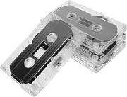 Abaodam 4pcs 30 Audio Tape Cassette Tape Decor Recording Cassette Tape Music Cassette Tape Storage Cassette Player Tapes Tape Recorder Cassettes Transparent Plastic