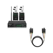 Phenyx Pro Wireless in Ear Monitor System PTM-10-2B Bundle with 6Ft XLR Snake...