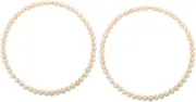 Toyvian 2pcs Floral Wreath Hoop: 20cm Stainless Steel Ring with Wood Bead Accents - DIY Floral Arrangements & Dreamcatcher Frames for Wedding/Home Decor