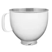 KitchenAid 5-Quart Stainless Steel Colorfast Finish for Tilt-Head Mixers | White