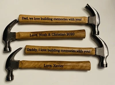 Engraved 16oz Hammer Fathers Day Dad Gift Love Building Memories With You