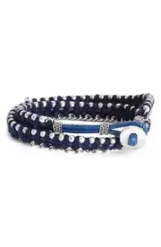 Nordstrom Treasure & Bond Beaded Wrap Bracelet NWT $39.00 black gold