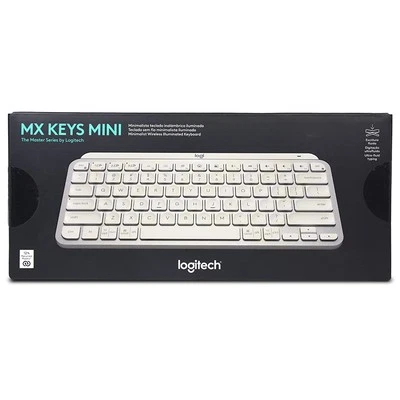 Logitech MX Keys Mini Minimalist Illuminated Wireless Keyboard - Pale Grey (920-