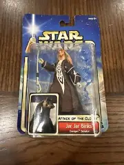 2002 STAR WARS ATTACK OF THE CLONES JAR JAR BINKS 4 INCH FIGURE NIB