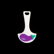 Removable Shopping Trolley Key Token suits Coles, Aldi, Woolies eggplant emoji