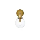 Living District Hanson 1 Light Wall Sconce, Black/Brass/Clear - LD7031W8BRB