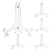 9" Acrylic Plate Stands for Display Stand Plate Holder Transparent 5Pcs