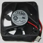 T&T 50 mm Quiet Cooling Electric Fan - 12 V DC - 7 CFM - 15 dB - T and T 5025LL