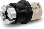 Lock On Air Chuck for Schrader Valve, Heavy Duty Brass Close Flow Straight Locking Air Chuck Quick Connect 1/4" FNPT Tire Chuck for Pressure Gauge Tire Inflator Compressor Accessories