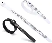 ✨ 2 Pk RING SIZER finger Easy at Home Sizer Reusable, Simple, Zip Tie 1-17 Easy