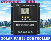 12-48V Solar Panel Battery Regulator Charge Controller 100A MPPT Auto Tracking