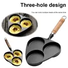Cast Iron Breakfast Pancake Pan Non-Stick 3 Holes Egg Frying Pan Frying Pot Pan