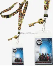 Ready Player One Movie Yellow Grid Lanyard Breakaway Neck Strap ID Holder Charm