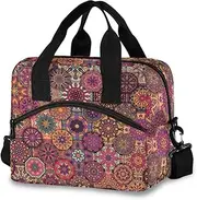 Vintage Decorative Elements Mandala Insulated Lunch Box Cooler Bag Lunch Bags Insulated Kids, Lunch Tote, Hiking Lunch Bag