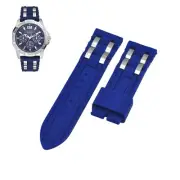 W0366G2 24mm Blue Rubber Watch Strap For Guess